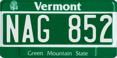 VT license plate NAG852
