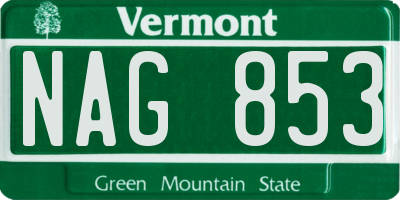 VT license plate NAG853
