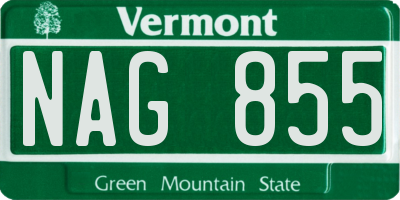 VT license plate NAG855