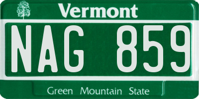 VT license plate NAG859