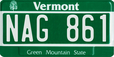 VT license plate NAG861