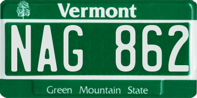 VT license plate NAG862