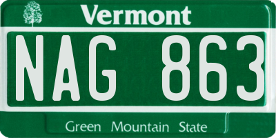 VT license plate NAG863