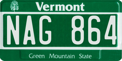 VT license plate NAG864