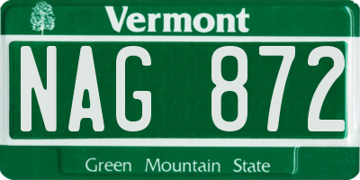 VT license plate NAG872
