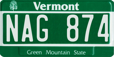 VT license plate NAG874