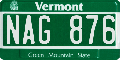 VT license plate NAG876