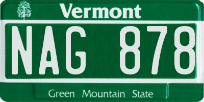 VT license plate NAG878