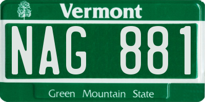 VT license plate NAG881