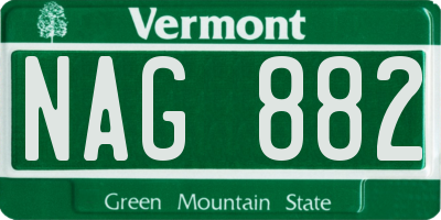VT license plate NAG882