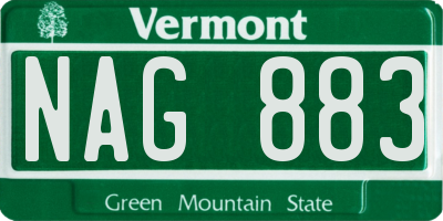 VT license plate NAG883