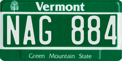 VT license plate NAG884