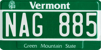 VT license plate NAG885