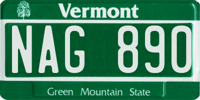 VT license plate NAG890