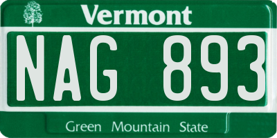VT license plate NAG893
