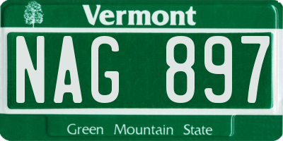 VT license plate NAG897
