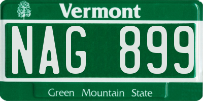 VT license plate NAG899