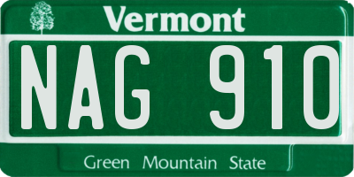 VT license plate NAG910