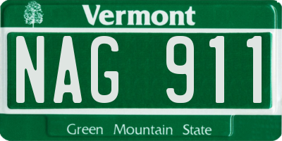 VT license plate NAG911