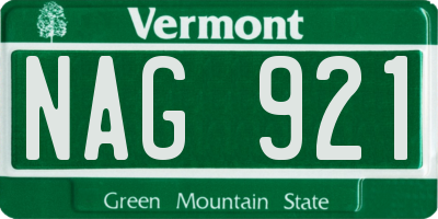 VT license plate NAG921