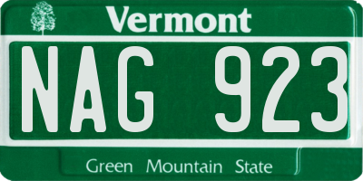 VT license plate NAG923