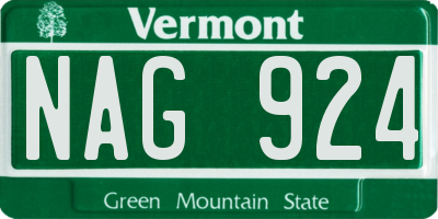 VT license plate NAG924