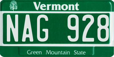VT license plate NAG928