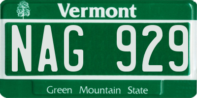 VT license plate NAG929