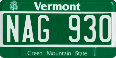 VT license plate NAG930