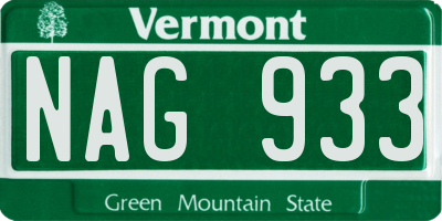 VT license plate NAG933