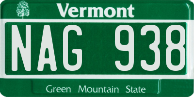 VT license plate NAG938