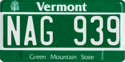 VT license plate NAG939