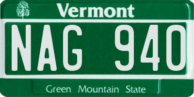 VT license plate NAG940