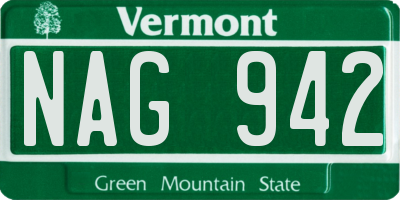 VT license plate NAG942