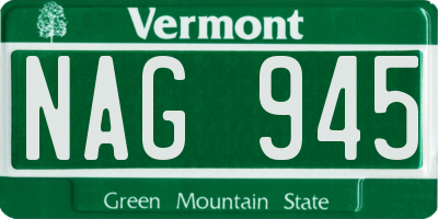 VT license plate NAG945