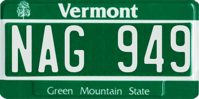 VT license plate NAG949