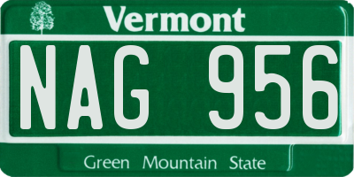 VT license plate NAG956