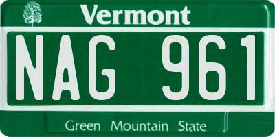 VT license plate NAG961