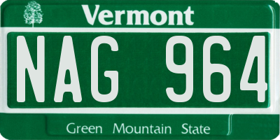 VT license plate NAG964