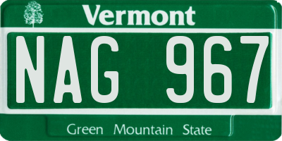 VT license plate NAG967