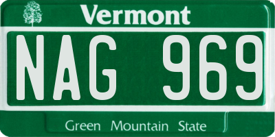 VT license plate NAG969