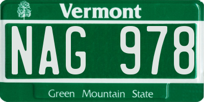 VT license plate NAG978