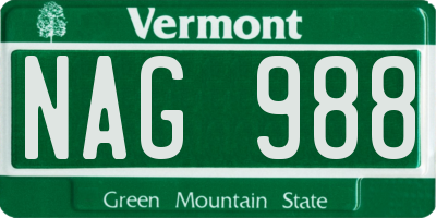 VT license plate NAG988