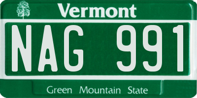 VT license plate NAG991