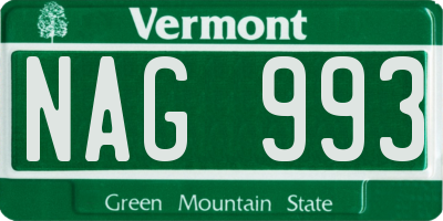 VT license plate NAG993