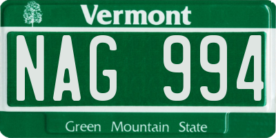 VT license plate NAG994