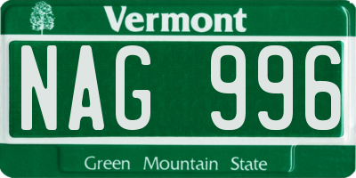 VT license plate NAG996