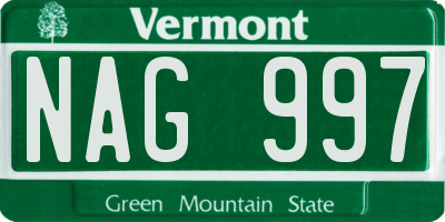 VT license plate NAG997