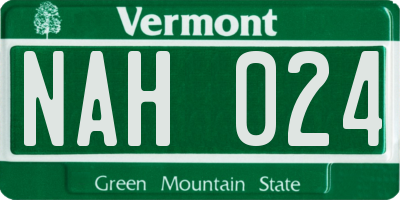 VT license plate NAH024