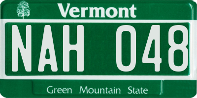 VT license plate NAH048